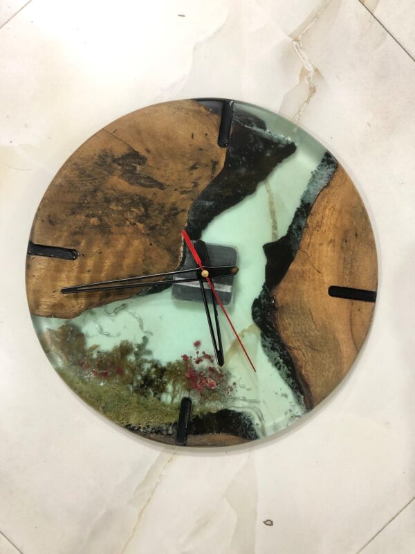 Epoxy resin clock- home decor