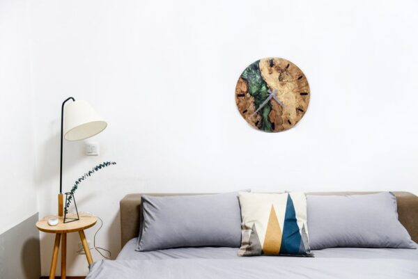 Epoxy resin clock- home decor