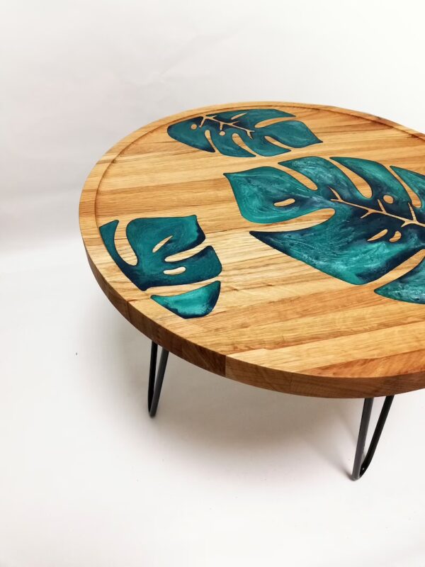 Epoxy resin side table - epoxy resin coffee table-epoxy resin bed side