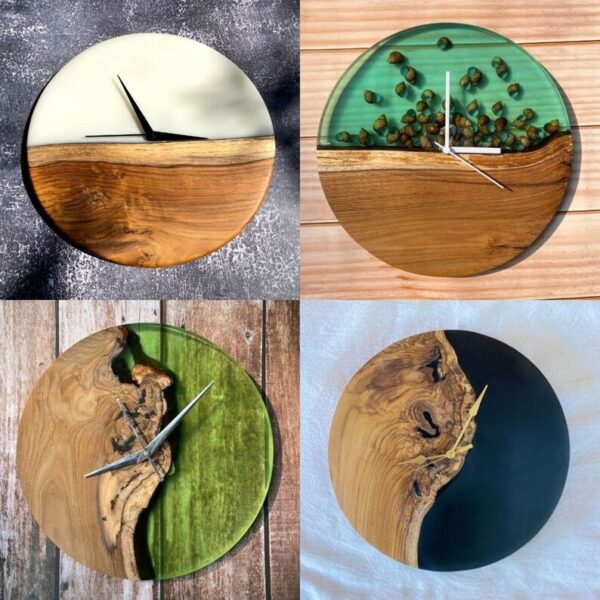 Epoxy resin clock- home decor