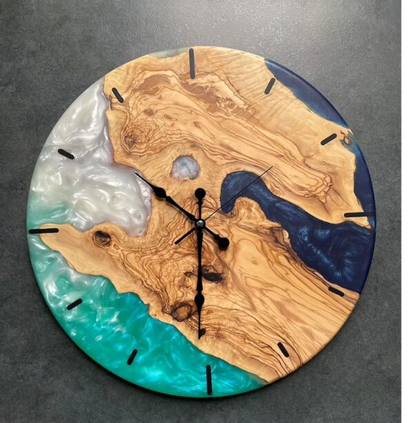 Epoxy resin clock- home decor