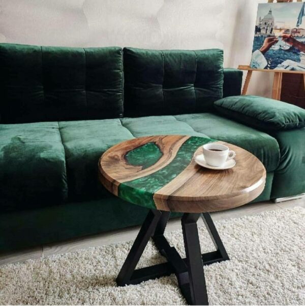 Epoxy resin side table - epoxy resin coffee table-epoxy resin bed side