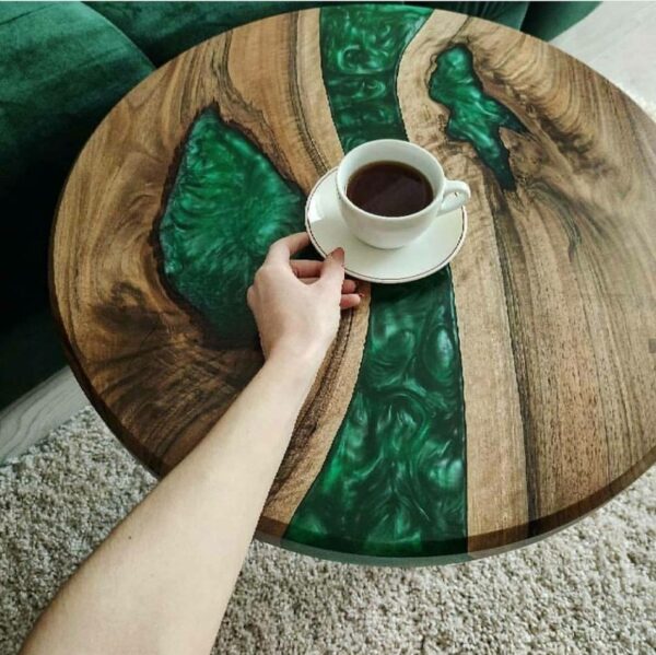 Epoxy resin side table - epoxy resin coffee table-epoxy resin bed side