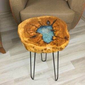 epoxy resin side table