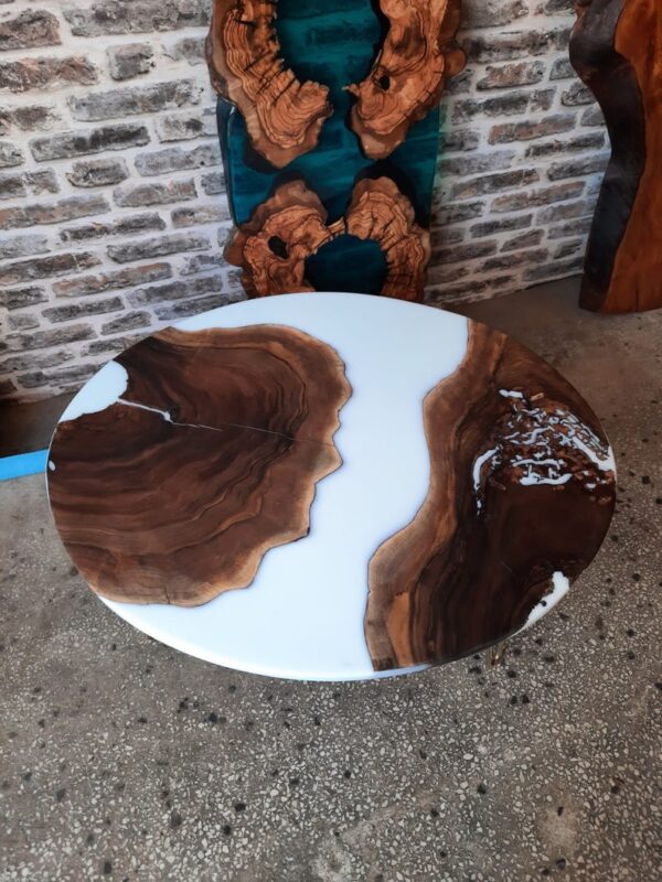 Epoxy resin side table - epoxy resin coffee table-epoxy resin bed side