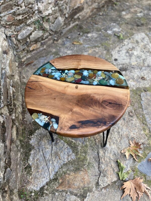 Epoxy resin side table - epoxy resin coffee table-epoxy resin bed side